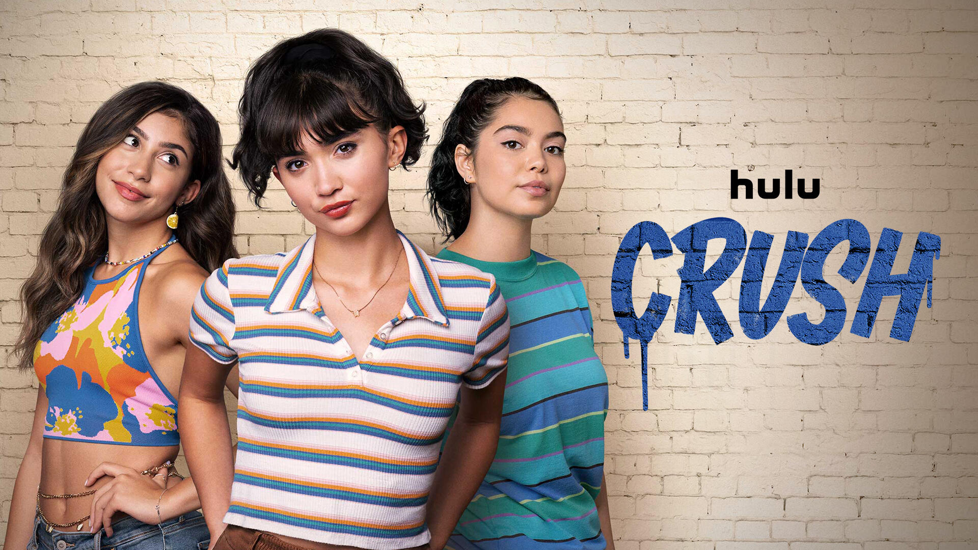 Crush -- When an aspiring young artist is forced to join her high school track team, she uses it as an opportunity to pursue the girl she’s been harboring a long-time crush on. But she soon finds herself falling for an unexpected teammate and discovers what real love feels like. Paige Evans (Rowan Blanchard), AJ Campos (Auli'i Cravalho) and Gabrielle Campos (Isabella Ferreira), shown. (Courtesy of Hulu)