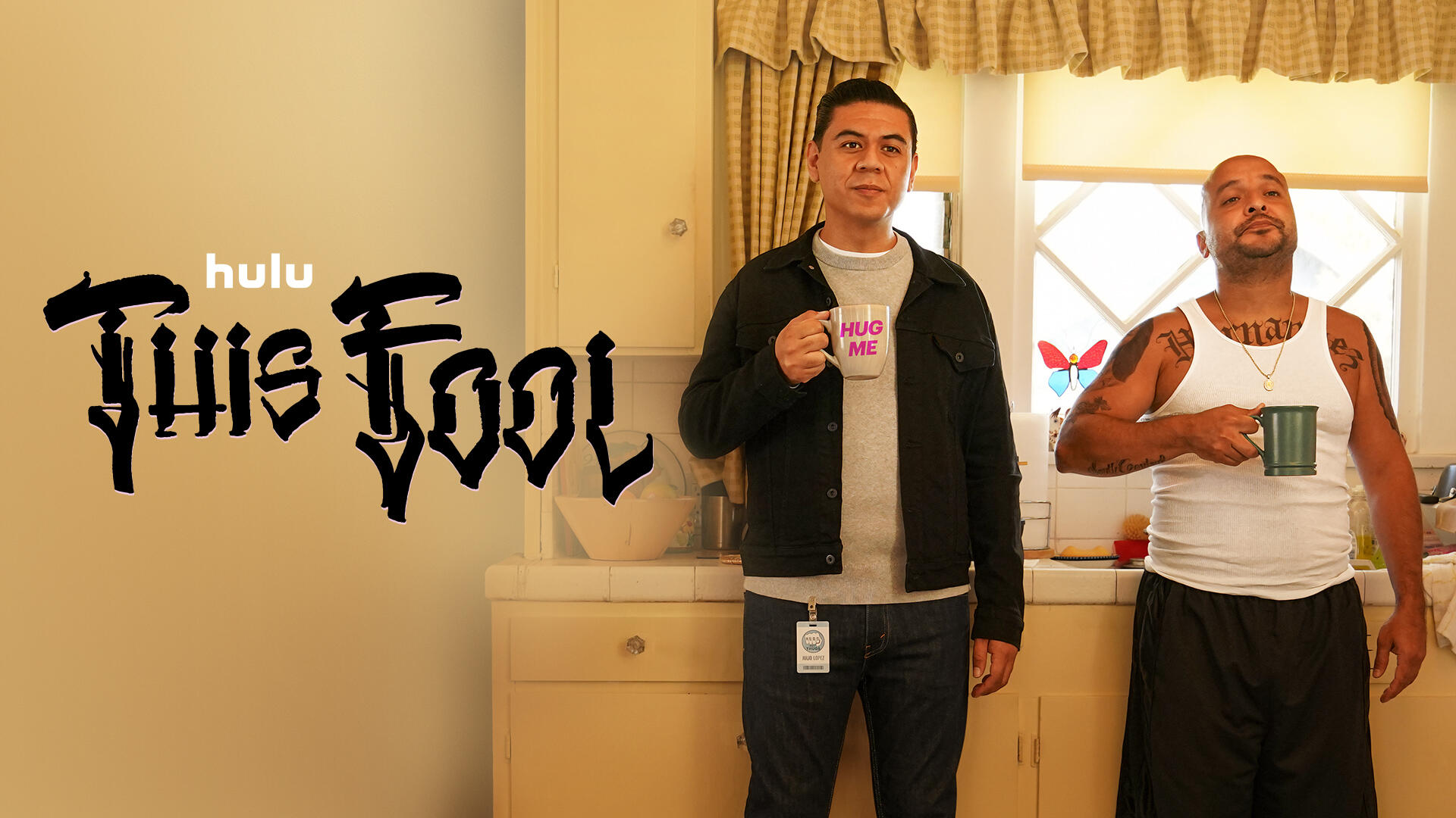 Inspired by the life and stand-up of star and co-creator Chris Estrada, "This Fool" is an irreverent, cinematic half-hour comedy set in working class South Central Los Angeles. The show centers around Julio Lopez, a 30-year-old who still lives at home, has been dating his girlfriend on and off since high school, and finds any excuse to avoid dealing with his own problems. Julio works at Hugs Not Thugs, a gang rehabilitation non-profit, where he butts heads with his older cousin Luis, an ex-gang member who just got out of prison and moved in with Julio and his family. Luis Hernandez (Frankie Quinones), and Julio (Chris Estrada), shown.(Courtesy of Hulu)